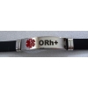 0 Rh+ bransoletka ze stali chirurgicznej 316L z kauczukiem (id: 670)