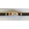 0 Rh- bransoletka ze skóry naturalnej i stali chirurgicznej 316L (id: 677)