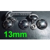 ĆWIEKI, PUKLE / GUZY 12mm - 2szt. na nit nikiel połysk (id: 876)