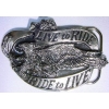 Live To Ride orzeł klamra nikiel z czarnym wypełnieniem (id: 2847)
