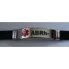 ABRh- bransoletka ze stali chirurgicznej 316L z kauczukiem (id: 676)