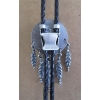 Bolo posrebrzane z Labradorytem w stylu western (id: 2512)