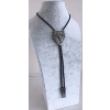Bawole Rogi Longhorn bolo czarne tło krawat western motyw indiański (id: 295)