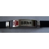BRh+ bransoletka ze stali chirurgicznej 316L z kauczukiem (id: 674)