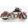 Motocykl motor z ruchomym przednim kołem klamra 3D czerwono czarny (id. 2867)