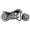 Motocykl chopper bobber czarny z ruchomym przednim kołem klamra 3D (id. 2907)