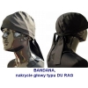 Cienka czarna czapeczka Doo rag, du rag, bandama (id: 15)