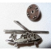 Sikorsky UH-60 Black Hawk śmigłowiec znaczek 3D na pins stare srebro (id: 235)