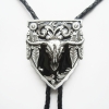Bawole Rogi Longhorn bolo czarne tło krawat western motyw indiański (id: 295)