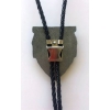 Bawole Rogi Longhorn bolo czarne tło krawat western motyw indiański (id: 295)