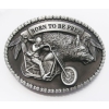 Born To Be Free chopper z wilkiem klamra stare srebro (id: 147)