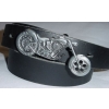 Motocykl chopper bobber czarny z ruchomym przednim kołem klamra 3D (id. 2907)