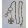 ŁAŃCUCH z krzyżem CHOPPERS stare srebro (id: 36)