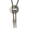 Concho 38mm wzór roślinny stare srebro krawat bolo western (id: 1107)
