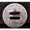 CONCHO OKRĄGŁE 32mm nikiel połysk guzik (id: 3059)
