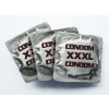 Condom XXXL klamra stare srebro z czerwonym napisem (id: 153)
