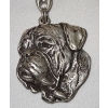 Dog de bordeaux pies brelok zawieszka wisiorek stare srebro (id: 2256)