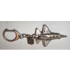 F-35 Lightning II brelok 3D lotnictwo, zawieszka stare srebro (id: 173)