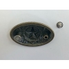 Gwiazda z ornamentem concho owalne brązowe 45mm na śrubki (id: 3133)