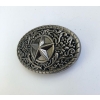 Gwiazda z ornamentem concho owalne stare srebro 45mm na śrubki (id: 3244)