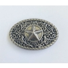 Gwiazda z ornamentem concho owalne stare srebro 45mm na śrubki (id: 3244)