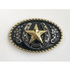 Owal z gwiazdą i podkową na śrubki 45mm x 30mm (id: 3063)