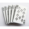 Poker karo karty klamra stare srebro (id: 2092)