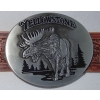 Łoś Yellowstone klamra do pasa stare srebro (id: 3093)