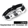 Waga Libra zodiak bransoletka ze stali chirurgicznej 316L z kauczukiem