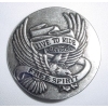 Emblemat LIVE TO RIDE...FREE SPIRIT stare srebro sakwy kufer rolka itp (id: 610)