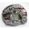 Live To Ride .. klamra stare srebro kolory (id: 1599)