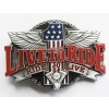 Live To Ride .. klamra stare srebro kolory (id: 145)