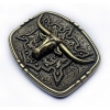 Byk Longhorn klamra srebrno brązowa (id: 1695)