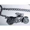 Motocykl 3D czarny zawieszka z łańcuchem do portfela, kluczy (id: 39)