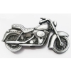 Motocykl motor z ruchomym przednim kołem klamra 3D stare srebro (id. 2866)