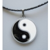 Yin Yang zawieszka z naszyjnikiem ze skóry naturalnej (id: 514)