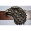 Łeb orła duża brązowa klamra 3D do pasa (id: 3101)