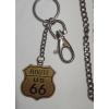 Route 66 zawieszka brązowa z łańcuchem np. do kluczy, portfela itp. (id: 45)