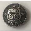 Concho stare srebro ROUTE 66 z wzorkiem 25mm na śrubkę (id: 1390)