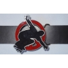 Skateboard deskorolka skate klamra czarno czerwona obrotowa do paska (id: 3264)