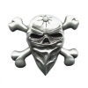 Skull czaszka z chustą roger klamra zapinka (id: 2553)