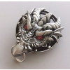 Smok dragon klamra 3D spinka do paska stare srebro (id: 1653)