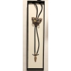Labradoryt w mosiądzu krawat bolo rękodzieło plecionka skóra naturalna hand made (id: 1512)