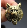 Głowa wilka 3d z mosiądzu na śrubkę (id: 1292)