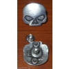 Czaszka skull logo Willie na nit stare srebro (id: 817)