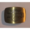 Klamra do paska z mosiądzu z czarnym logo (id: 927)