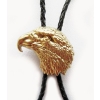 Złota głowa orła 3D krawat bolo western (id: 2523)