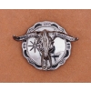 Concho odznaka 3D czaszka byka z rogami na śrubkę longhorn (id: 868)