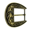 Westernowa klamra z głową konia+szlufka+końcówka do paska 40mm brąz (id: 1149)