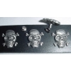 CZASZKA, SKULL 3D stare srebro ozdoba na nit, emblemat (id: 825)